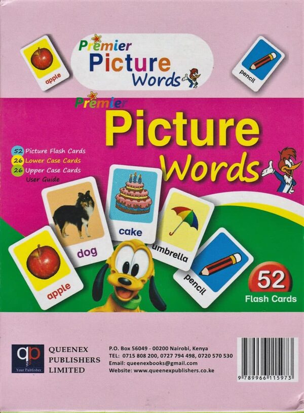 Queenex Premier Picture Words Flash Cards - Image 2