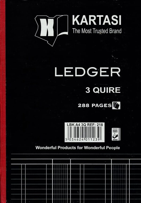 Ledger Book A4 3 Quire Ref218