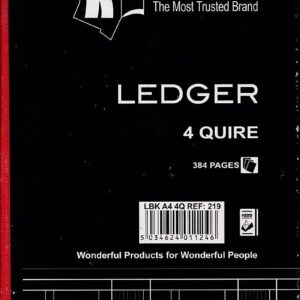 Ledger Book A4 4 Quire Ref219
