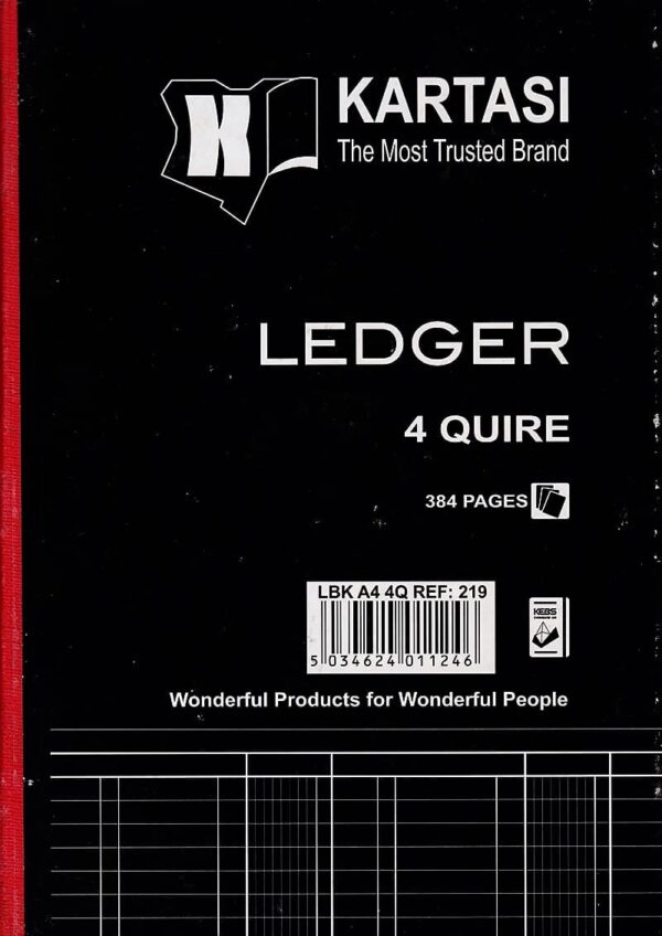Ledger Book A4 4 Quire Ref219