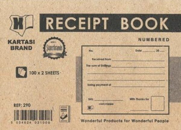 Receipt Book Ref290 Numbered
