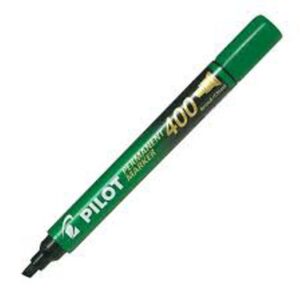 SCA-400-G Pilot Marker Permanent Green Chisel