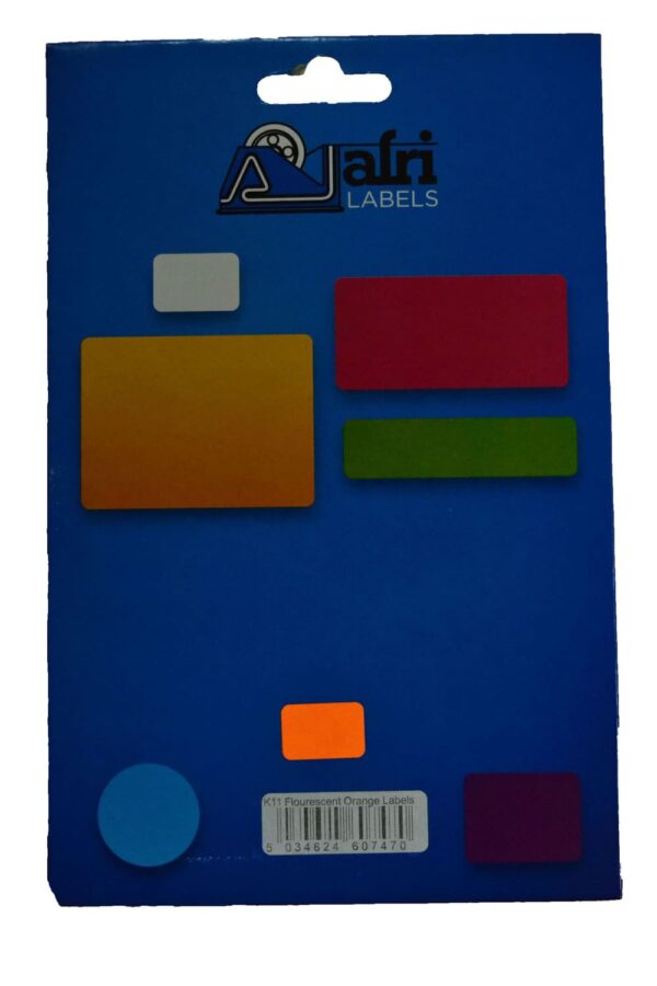 Afri Label coloured – Flourescent K11 Orange