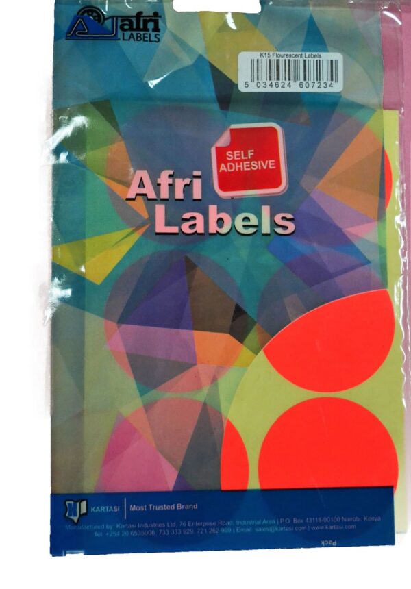 Afri Label coloured – Flourescent K15 Red