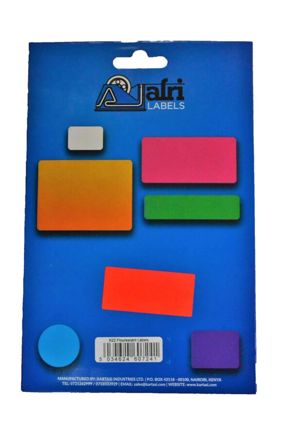 Afri Label coloured – Flourescent K22 Red