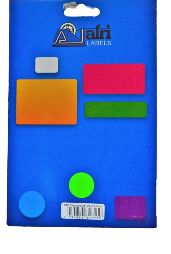 Afri Label coloured – Flourescent K09 Green