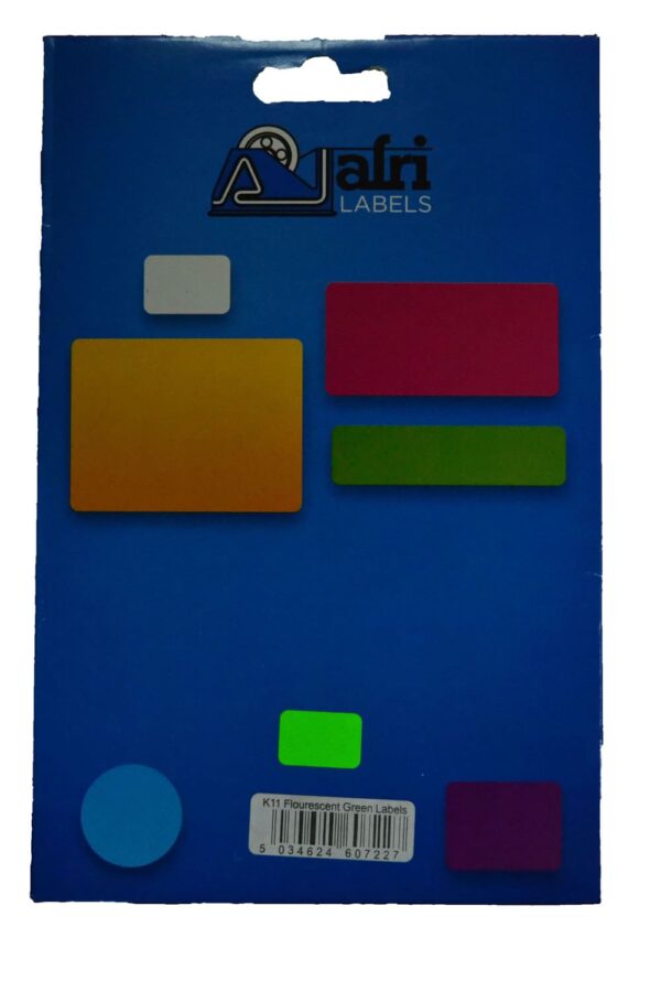 Afri Label coloured – Flourescent K11 Green