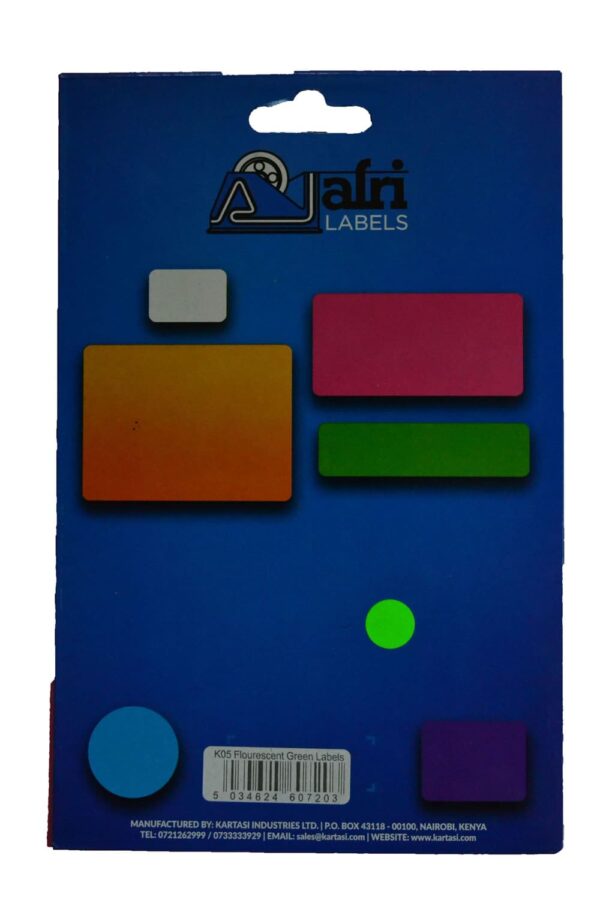 Afri Label coloured – Flourescent K05 Green
