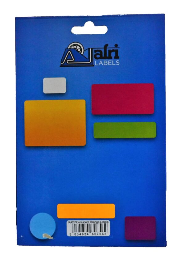 Afri Label coloured – Flourescent KA2 Orange