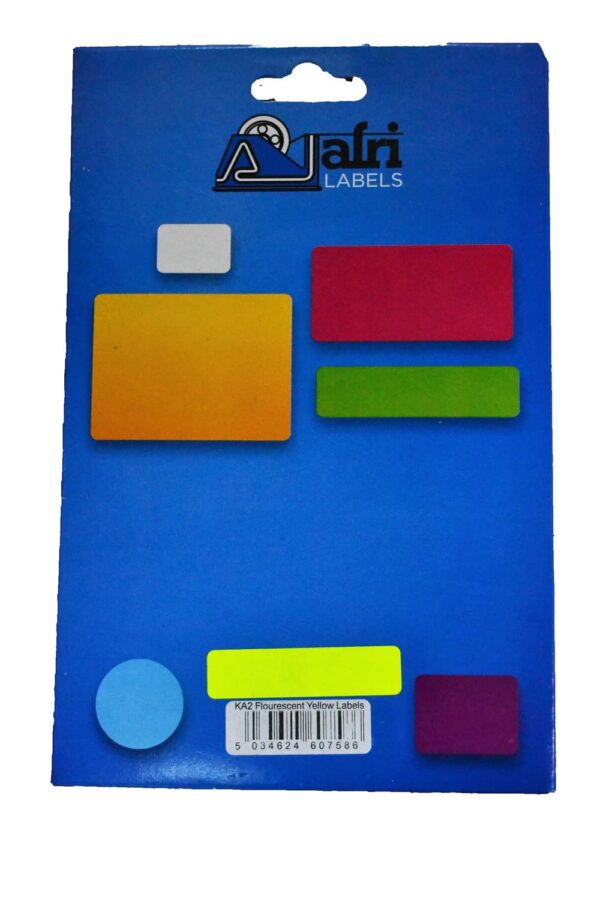 Afri Label coloured – Flourescent KA2 Yellow