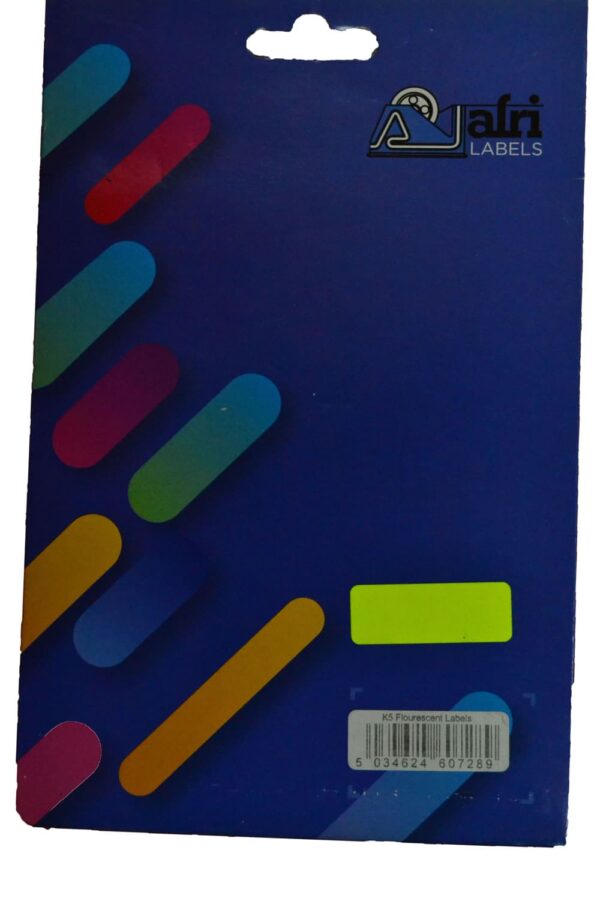 Afri Label coloured – Flourescent K5 Yellow