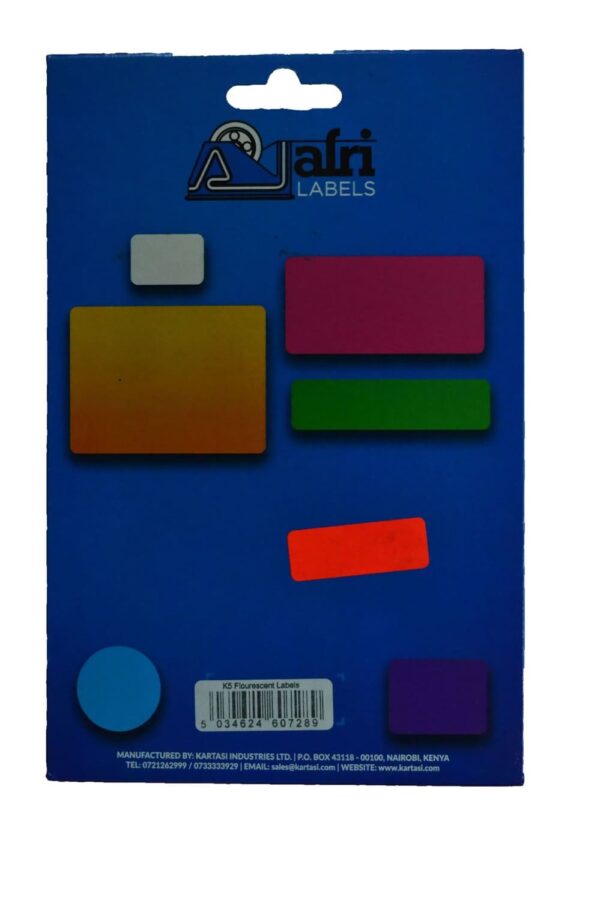 Afri Label coloured – Flourescent K5 Red