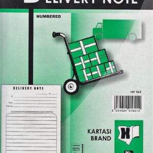 Delivery Note Book A5 Ref563 Ordinary