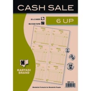 Cash Sale Book with 6 Up 50s Ref314
