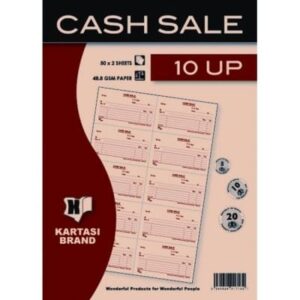 Cash Sale Book with 10 Up 50s Ref316