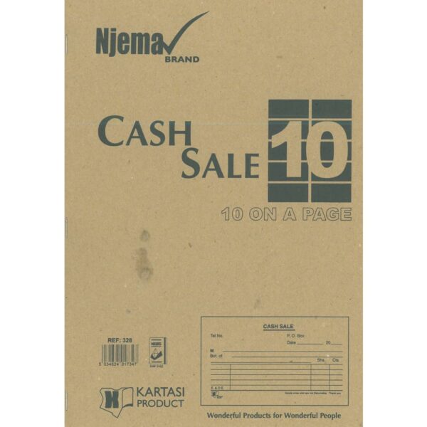 Cash Sale Book with 10 Up 25s Njema Ref328