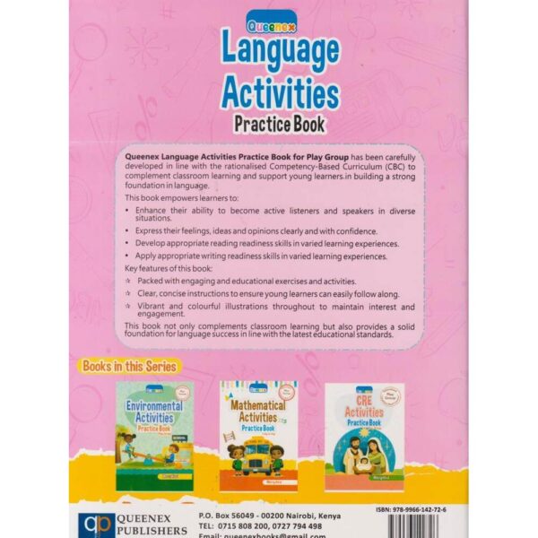 Queenex Language Activities Practice Book Playgroup (Rtd) - Image 2