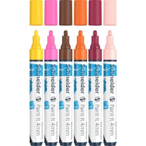 Schneider Acrylic Marker Paint-It 320 2Mm 6'S Asst 120297