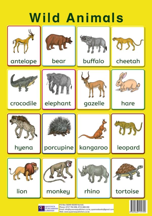 Queenex Wild Animals Chart