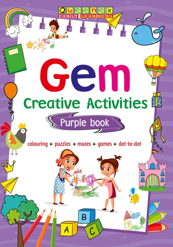 Queenex Gem creative activities Purple book