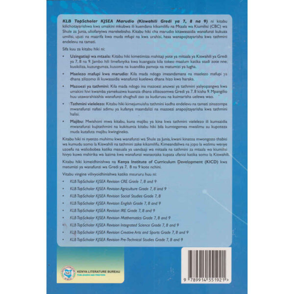 KLB Top Scholar KJSEA Revision Kiswahili GD7,8,9 - Image 2