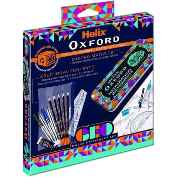 Helix Oxford Geo Stationery Bulk Pack Orange 981842