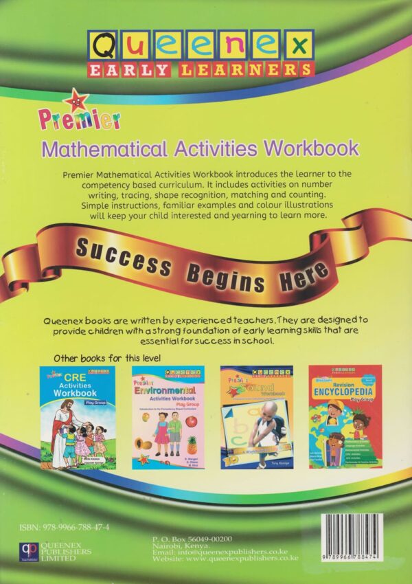 Queenex Premier Maths Act Wkbk Play Group/ Day Care - Image 2