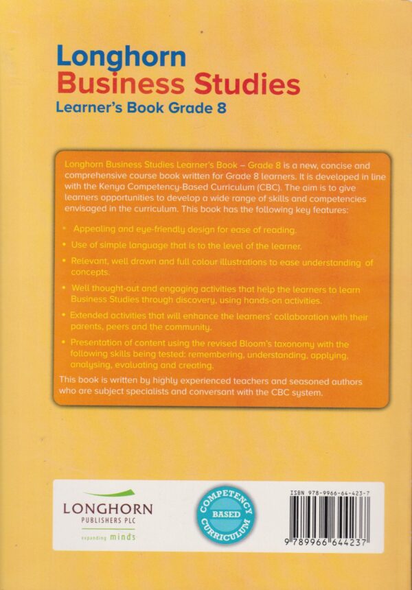 Longhorn Business Studies GD8 - Image 2