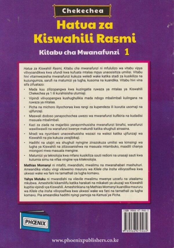 Phoenix Hatua za Kiswahili Rasmi ? Chekechea (PP1) - Image 2