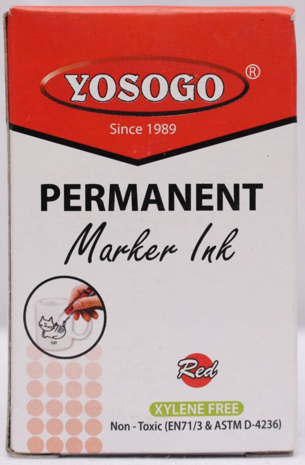 Yosogo Marking Ink Red Permanent