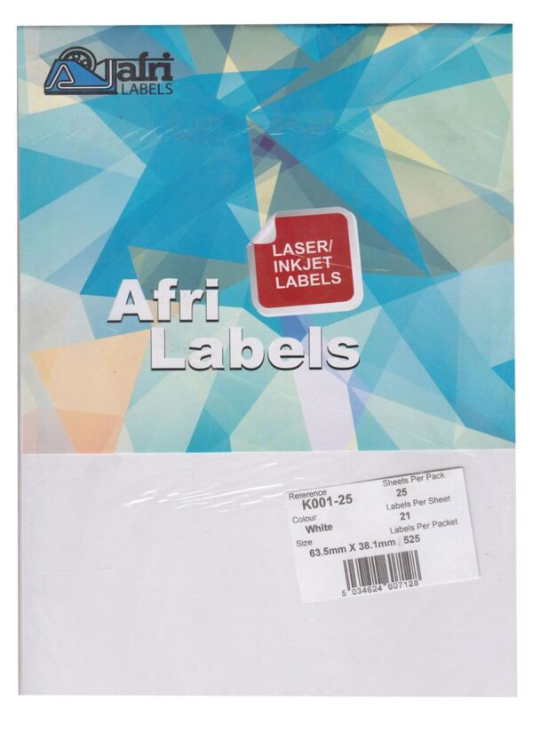 Afri Laser Labels K001-25