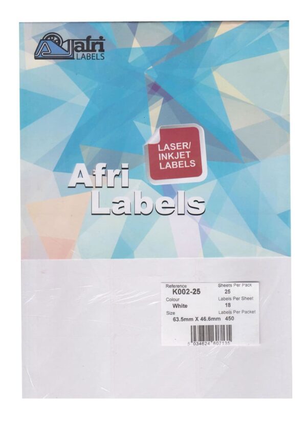 Afri Laser Labels K002-25