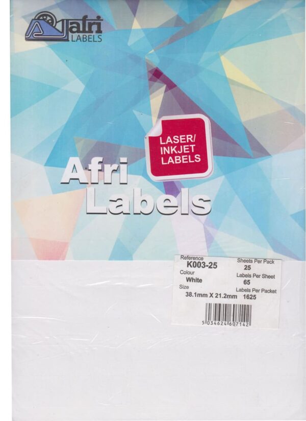 Afri Laser Labels K003-25