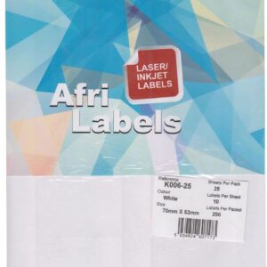Afri Laser Labels K006-25