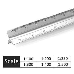 Scale Ruler 30cm 1:100,200 (Huaching)