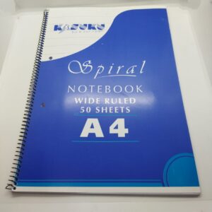 Kasuku Spiral Notebook Wide Ruled A4 50 Sheets